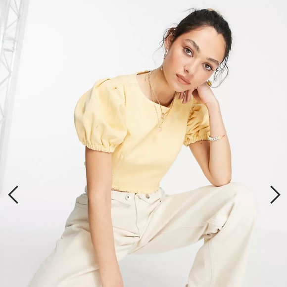 yellow tops topshop